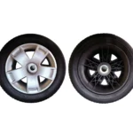 10×3 Rear Tyre with Silver Rim and Cap Accessories