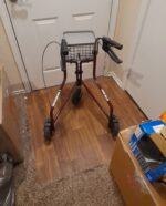 Heavy-Duty Folding Rollator Walker with Basket & Tray - Image 5