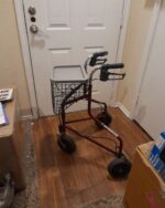Heavy-Duty Folding Rollator Walker with Basket & Tray - Image 4