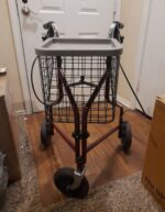 Heavy-Duty Folding Rollator Walker with Basket & Tray - Image 3