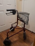 Heavy-Duty Folding Rollator Walker with Basket & Tray - Image 2