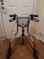 Heavy-Duty Folding Rollator Walker with Basket & Tray