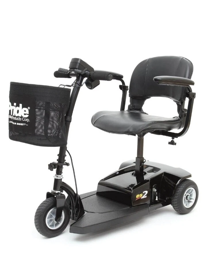 s-l1600-1 Pride Mobility Go Go ES 2 Black Electric Scooter 250LBS Capacity - Image 1