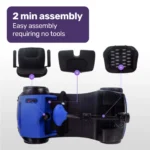 NNEMB SmartRider Folding Electric Mobility Scooter-Black & Blue - Image 2