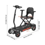 Uimoso 4-Wheel Electric Mobility Scooter with Automatic Folding & Remote Control - Image 2